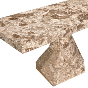 Noir Tilden Console Table - Luxurious Marble Top for Modern Minimalist Entryway or Living Room Decor White Marble AM-319WM