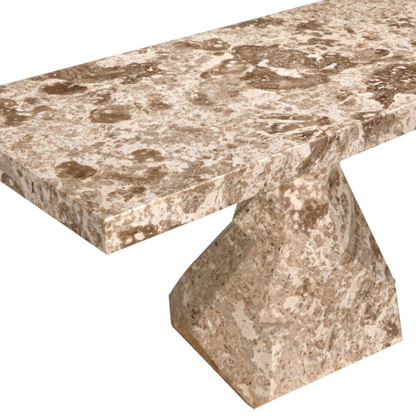 Noir Tilden Console Table - Luxurious Marble Top for Modern Minimalist Entryway or Living Room Decor White Marble AM-319WM
