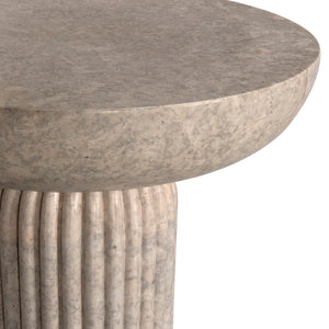 Noir Diva Table, Sculptural White Marble Accent for Modern Minimalist Spaces, Chic & Durable Design AM-326WM