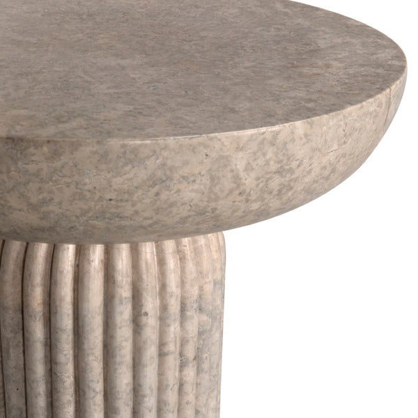 Noir Diva Table, Sculptural White Marble Accent for Modern Minimalist Spaces, Chic & Durable Design AM-326WM