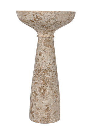 Noir Architect Side Table, Artisan-Crafted Natural Marble Accent for Modern & Classic Interiors, 26" High AM-92CWM