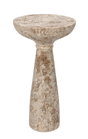 Noir Architect Side Table, Artisan-Crafted Natural Marble Accent for Modern & Classic Interiors, 26" High AM-92CWM