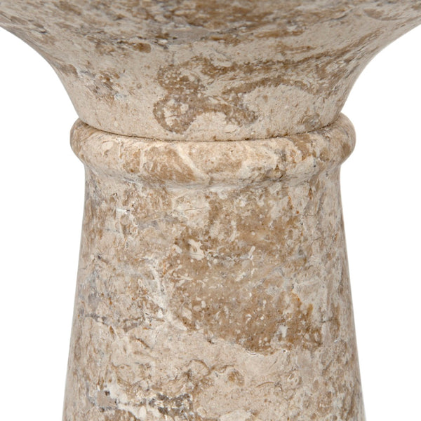 Noir Architect Side Table, Artisan-Crafted Natural Marble Accent for Modern & Classic Interiors, 26" High AM-92CWM