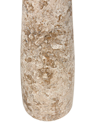 Noir Architect Side Table, Artisan-Crafted Natural Marble Accent for Modern & Classic Interiors, 26" High AM-92CWM