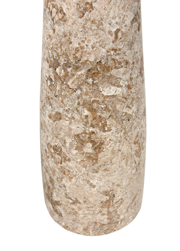 Noir Architect Side Table, Artisan-Crafted Natural Marble Accent for Modern & Classic Interiors, 26" High AM-92CWM