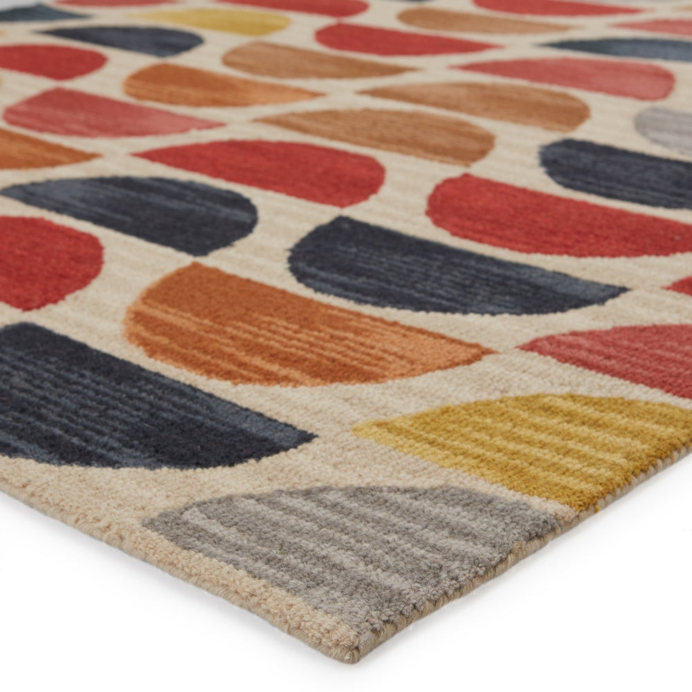 Jaipur Living Amado Carson Ama03 Tufted Handmade 100% Wool Contemporary/Modern Geometric Indoor Rug Red, Blue 100% Wool, 100% Cotton Rug147457