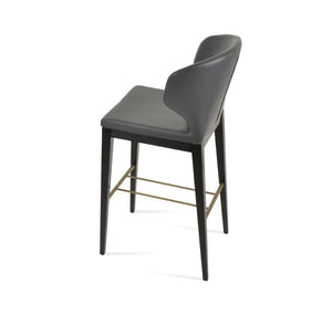 Soho Concept Amed Wood Barstools & Counterstools - Elegant Leatherette Upholstery, 2-year Guarantee, Durable Design Ash,Black,Brass,Grey  Soho-concept-dining-chair-10237