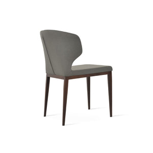 Soho Concept Amed Mw Dining Chair - Luxurious Fabric Options, Metal Base, 10-year Guarantee, Stylish Dining Comfort Walnut,Grey  Soho-concept-dining-chair-00253