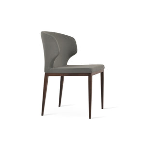 Soho Concept Amed Mw Dining Chair - Luxurious Fabric Options, Metal Base, 10-year Guarantee, Stylish Dining Comfort Walnut,Grey  Soho-concept-dining-chair-00253