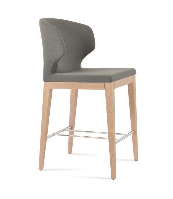 Soho Concept Amed Sled Barstools & Counterstools - Premium Fabrics, Solid Wood Options, 10-year Guarantee! Ash,Natural,Chrome,Grey  Soho-concept-dining-chair-10214