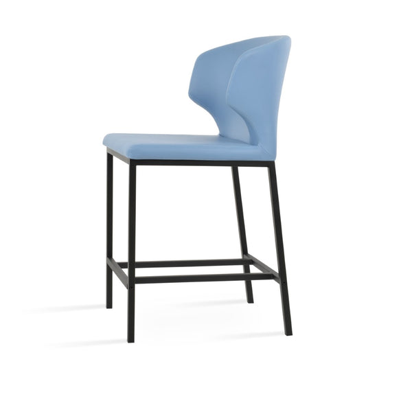 Soho Concept Amed Metal Barstools & Counterstools - Stylish, Durable Leatherette With 2-year Guarantee, Soft Grey Black,Blue  Soho-concept-dining-chair-10222