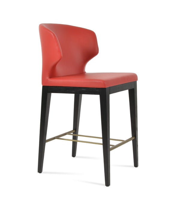 Soho Concept Amed Wood Barstools & Counterstools - Elegant Leatherette Upholstery, 2-year Guarantee, Durable Design Ash,Black,Brass,Red  Soho-concept-dining-chair-10218