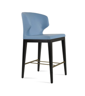 Soho Concept Amed Wood Barstools & Counterstools - Elegant Leatherette Upholstery, 2-year Guarantee, Durable Design Ash,Black,Brass,Blue  Soho-concept-dining-chair-10217