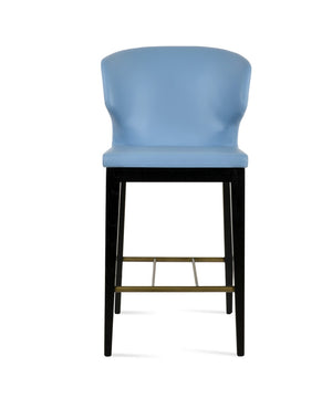 Soho Concept Amed Wood Barstools & Counterstools - Elegant Leatherette Upholstery, 2-year Guarantee, Durable Design Ash,Black,Brass,Blue  Soho-concept-dining-chair-07390