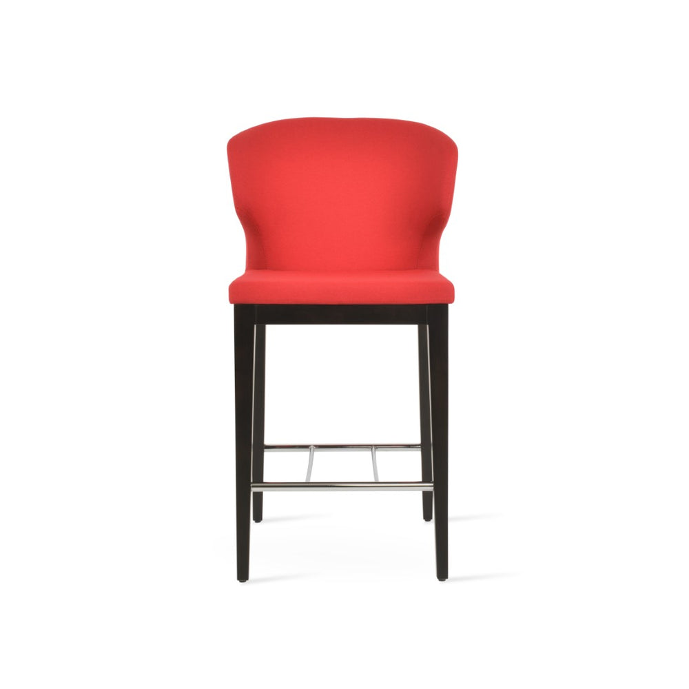 Soho Concept Amed Wood Stool Collection - Stylish Barstools & Counterstools In Premium Fabrics With 10-year Guarantee Walnut,Grey  Soho-concept-dining-chair-10175