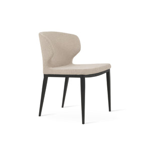 Soho Concept Amed Mw Dining Chair - Luxurious Fabric Options, Metal Base, 10-year Guarantee, Stylish Dining Comfort Beige,Black  Soho-concept-dining-chair-00154