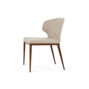 Soho Concept Amed Mw Dining Chair - Luxurious Fabric Options, Metal Base, 10-year Guarantee, Stylish Dining Comfort Beige,Walnut  Soho-concept-dining-chair-00155