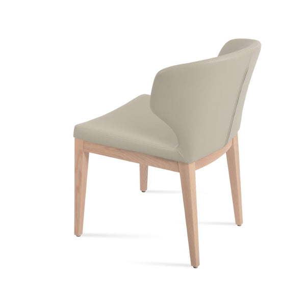 Soho Concept Amed Wood Dining Chair – Durable Leatherette Upholstery, Solid Wood Base, 2-year Guarantee, Modern Style Ash,Natural,White,Light Grey  Soho-concept-dining-chair-00160
