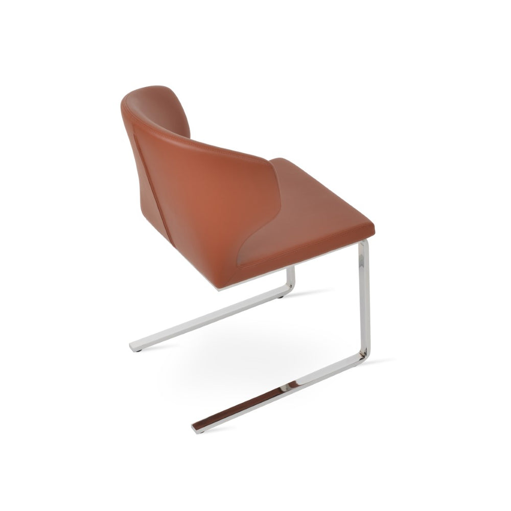 Soho Concept Pierre J. Arm Dining Chair - Solid Ash Frame, Natural Rattan Back, Luxurious Upholstery & 10-year Warranty Cinnamon  Soho-concept-dining-chair-00172