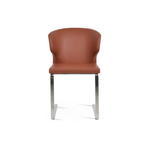 Soho Concept Celine Pouf Dining Chair - Stylish Nubuck & Velvet Fabrics, 10-year Guarantee, Limited Stock! Cinnamon  Soho-concept-dining-chair-00171