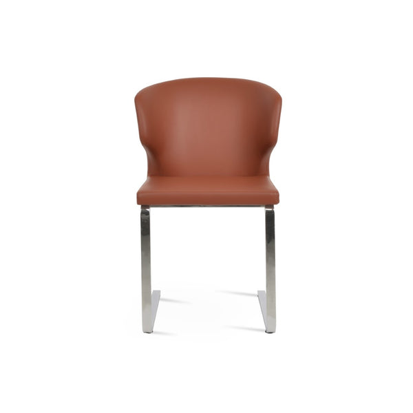 Soho Concept Celine Pouf Dining Chair - Stylish Nubuck & Velvet Fabrics, 10-year Guarantee, Limited Stock! Cinnamon  Soho-concept-dining-chair-00171