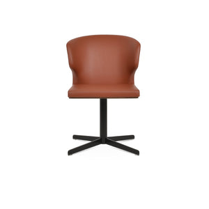 Soho Concept Celine Pouf Dining Chair - Stylish Nubuck & Velvet Fabrics, 10-year Guarantee, Limited Stock! Cinnamon  Soho-concept-dining-chair-00171