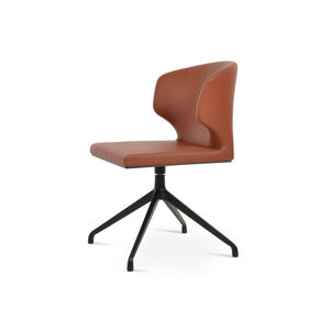 Soho Concept Amed Spider Swivel Chair – Stylish Leatherette Dining Chair With 2-year Guarantee & Premium Finish Black  Soho-concept-dining-chair-00219