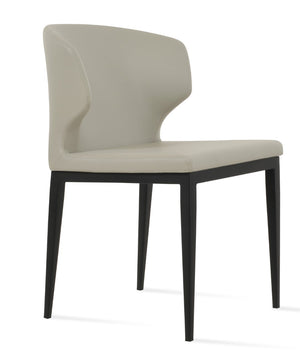 Soho Concept Amed Mw Dining Chair - Stylish Leatherette Seat, Modern Design, 2-year Guarantee, Made In Türkiye! Black,Light Grey  Soho-concept-dining-chair-00093