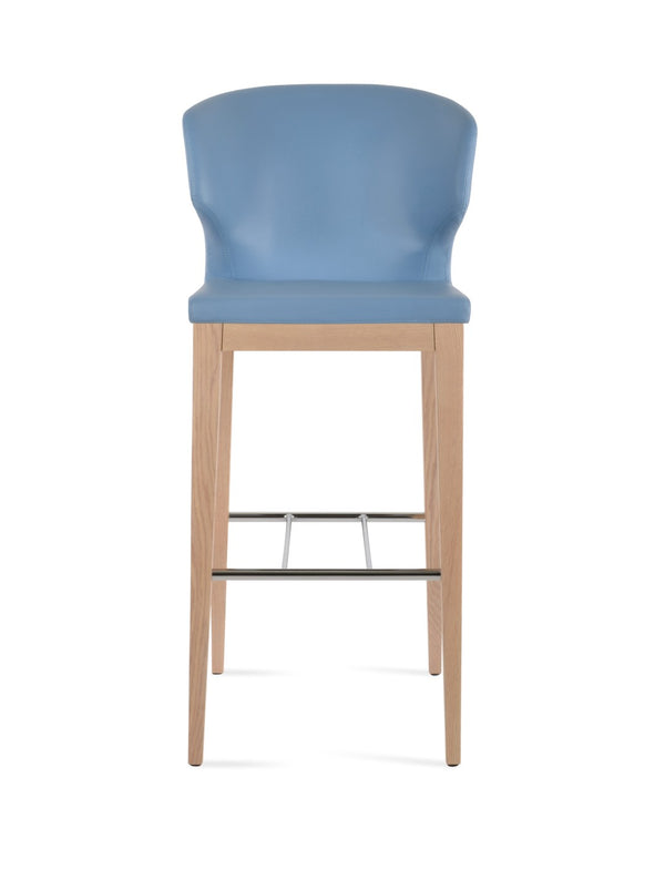 Soho Concept Madison Armchair With Solid Beech Wood Base, Ppm-fr Leatherette Upholstery, 2-year Guarantee Ash,Chrome,Blue  Soho-concept-dining-chair-07363