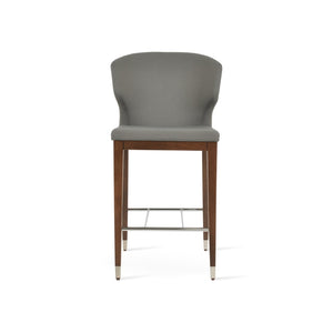 Soho Concept Amed Wood Stool Collection - Stylish Barstools & Counterstools In Premium Fabrics With 10-year Guarantee Walnut,Grey  Soho-concept-dining-chair-10175