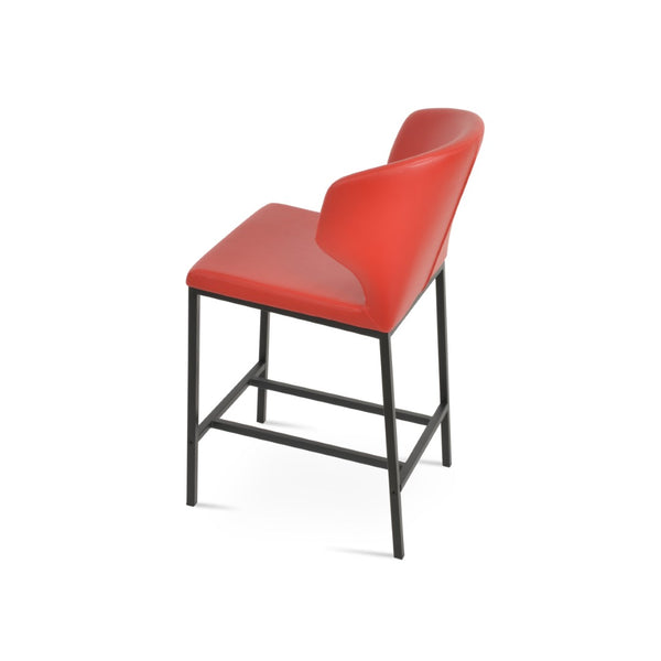 Soho Concept Amed Metal Barstools & Counterstools – Stylish Leatherette, Adjustable Heights, 2-year Warranty! Black,Red  Soho-concept-dining-chair-06573