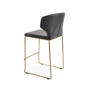 Soho Concept Amed Stackable Barstools & Counterstools - Soft Leatherette, Durable Steel, 2-year Guarantee, Stylish Design Brass,Grey  Soho-concept-dining-chair-10173