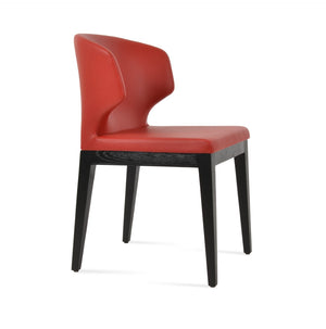 Soho Concept Amed Wood Dining Chair – Durable Leatherette Upholstery, Solid Wood Base, 2-year Guarantee, Modern Style Ash,Black,Red  Soho-concept-dining-chair-00100