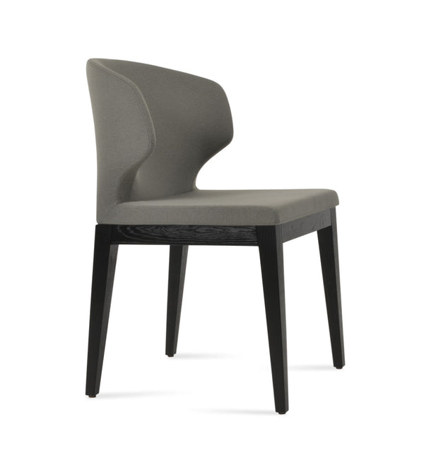 Soho Concept Amed Wood Dining Chair - Sophisticated Design With Premium Fabrics & 10-year Guarantee - Walnut Finish Ash,Black,Grey  Soho-concept-dining-chair-00101