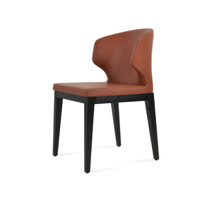Soho Concept Amed Wood Dining Chair – Durable Leatherette Upholstery, Solid Wood Base, 2-year Guarantee, Modern Style Ash,Black  Soho-concept-dining-chair-00102