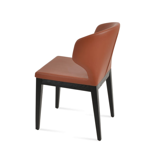 Soho Concept Amed Wood Dining Chair – Durable Leatherette Upholstery, Solid Wood Base, 2-year Guarantee, Modern Style Ash,Black  Soho-concept-dining-chair-00103