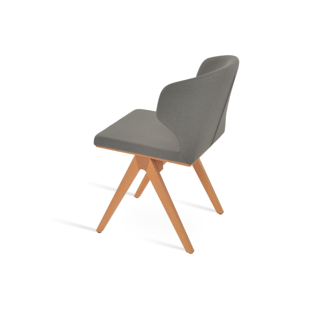 Soho Concept Product: Amed Fino Dining Chair - Premium Wool & Boucle Fabrics, Solid Beech Wood, 10-year Guarantee! Natural,Grey  Soho-concept-dining-chair-00138