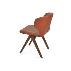 Soho Concept Product: Amed Fino Dining Chair - Stylish Leatherette Upholstery & Solid Wood Base For Durability Walnut  Soho-concept-dining-chair-00137