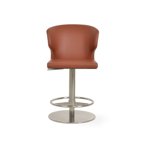 Soho Concept Amed Adjustable Piston Barstools & Counterstools - Modern Leatherette, 2-year Guarantee, Durable Design Cinnamon  Soho-concept-dining-chair-10176