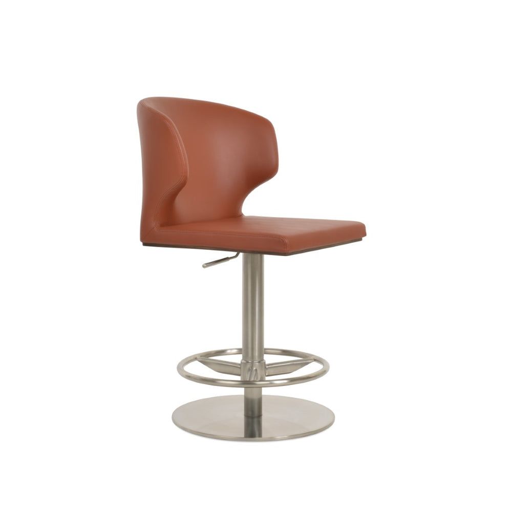 Soho Concept Amed Adjustable Piston Barstools & Counterstools - Modern Leatherette, 2-year Guarantee, Durable Design Cinnamon  Soho-concept-dining-chair-10176