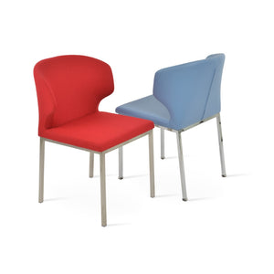 Soho Concept Product: Amed Metal Dining Chair - Stylish Leatherette Comfort With 2-year Guarantee, Versatile Design Blue  Soho-concept-dining-chair-00152