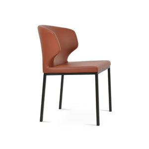 Soho Concept Product: Amed Metal Dining Chair - Stylish Leatherette Comfort With 2-year Guarantee, Versatile Design Black  Soho-concept-dining-chair-00144