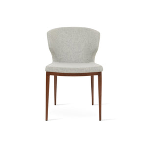 Soho Concept Amed Mw Dining Chair - Luxurious Camira Wool, 10-year Guarantee, Robust Metal Base, Elegant Design Silver,Walnut  Soho-concept-dining-chair-00156