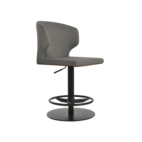 Soho Concept Amed Piston Barstools & Counterstools - Premium Fabrics, Adjustable Height & 10-year Warranty! Black,Grey  Soho-concept-dining-chair-07368