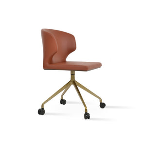 Soho Concept Amed Spider Swivel Chair – Stylish Leatherette Dining Chair With 2-year Guarantee & Premium Finish Brass  Soho-concept-dining-chair-00198