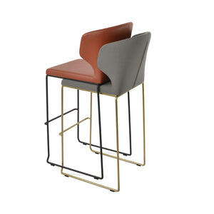 Soho Concept Amed Stackable Barstools And Counterstools - Stylish Upholstered Designs With 10-year Guarantee Brass,Grey  Soho-concept-dining-chair-10182