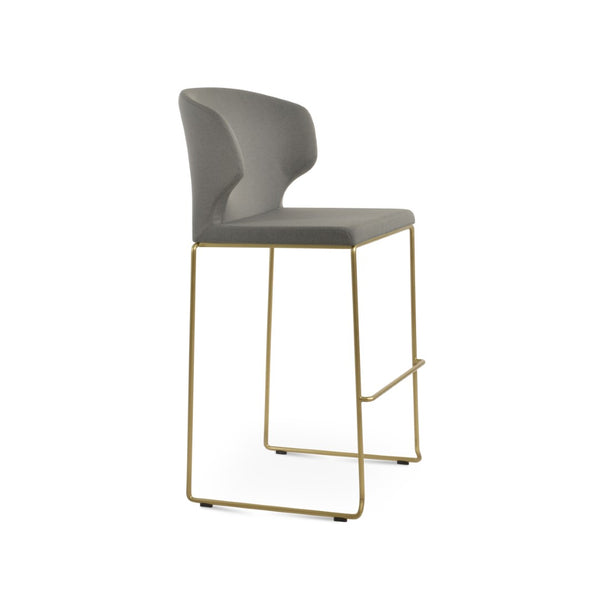 Soho Concept Amed Stackable Barstools And Counterstools - Stylish Upholstered Designs With 10-year Guarantee Brass,Grey  Soho-concept-dining-chair-06575