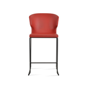 Soho Concept Amed Stackable Barstools & Counterstools - Soft Leatherette, Durable Steel, 2-year Guarantee, Stylish Design Black,Red  Soho-concept-dining-chair-06576