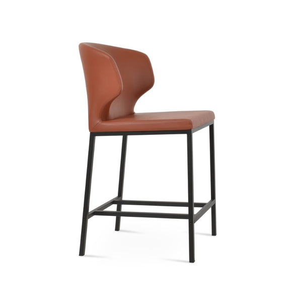 Soho Concept Avanos Ana Barstools & Counterstools - Stylish Leatherette Seating With 2-year Guarantee, 300 Lb Cap Black  Soho-concept-dining-chair-10167