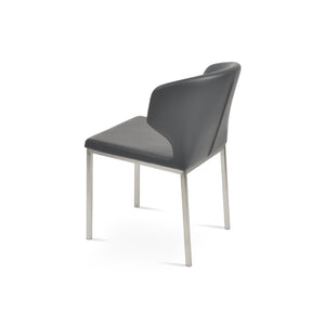 Soho Concept Product: Amed Metal Dining Chair - Stylish Leatherette Comfort With 2-year Guarantee, Versatile Design Grey  Soho-concept-dining-chair-00123
